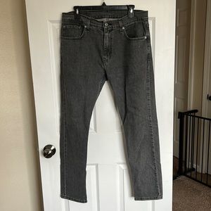 Levi’s 512 Slim Taper Gray Jeans (W: 33 L: 32)